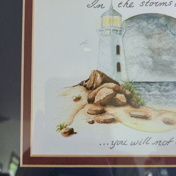 Lighthouse Inspirational Art - In The Storms of Life You Will Not Walk Alone - Picture 10 of 16